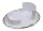 Kerzenhalter oval 9x5 cm innen weiß