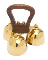 Altarglocke 3-Klang m.Holzgriff, , Messing, gold