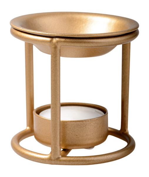 Räucherstövchen Eisen gold H 7 cm