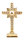 Stehkreuz vergoldet mit edlen Kristallsteinen (Höhe 25 cm)
