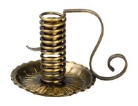 Spiral-Leuchter Messing H 12 cm