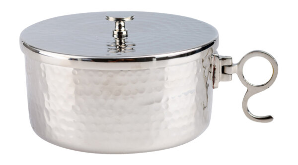 Ciborium vernickelt D 13 cm H 6,5 cm
