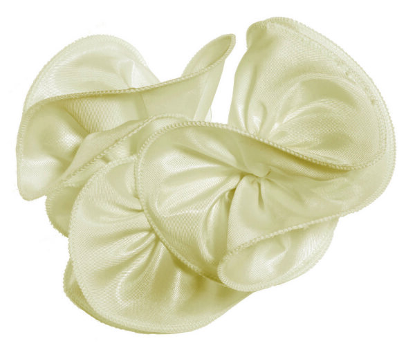 Kerzen Tropfenfänger aus Satin in Creme für Kerzen bis Ø 5 cm