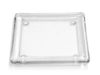 Eckiger Glasuntersetzer für Kerzen, 13,6 x 13,6 cm