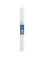 Taufkerze Jungen "Kreuz mit Kelch" Blau/Silber...