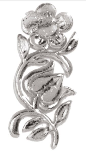 Verzierornament "Blume" Silber 30 x Ø 55 mm