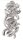 Verzierornament "Blume" Silber 30 x Ø 55 mm