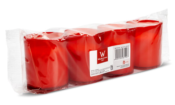 Grablichte 4er Pack Rot, Brenndauer ca. 25 Stunden