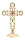 Stehkreuz vergoldet (Höhe 21 cm)