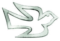 Verzierornament "Taube" Silber 20 x Ø 30 mm