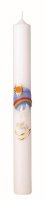 Taufkerze Ø 4 x H 40 cm mit Sonne, Regenbogen...