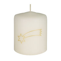 Weihnachtskerze Stern in GoldØ 5 x H 6 cm
