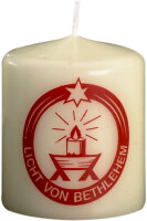 Weihnachtskerze "Licht von Bethlehem" Elfenbein...