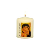 Marienkerze "Madonna mit Kind" Elfenbein...