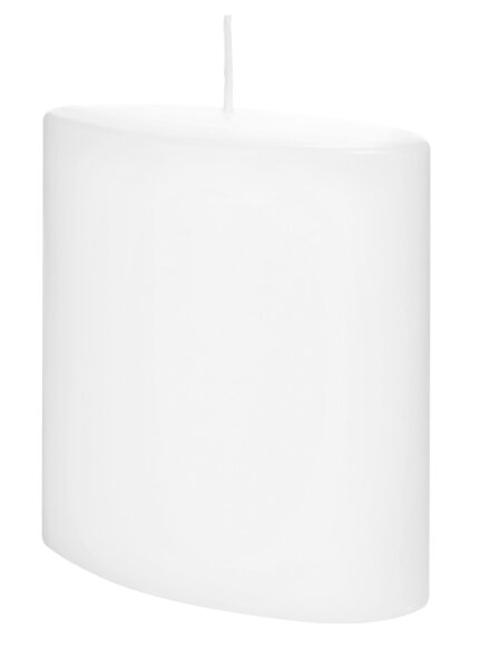Formenkerze "Ovalkerze" (klein) Weiß Ø 12 x H 15 cm