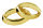 Verzierornament Eheringe in Gold glänzend