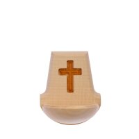 Wand-Weihwasserkessel aus Holz, Kreuz