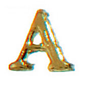 Wachsbuchstabe CLASSIC "A" 8mm, Gold