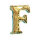 Wachsbuchstabe CLASSIC "F" 8mm, Gold
