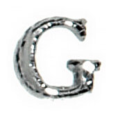 Wachsbuchstabe CLASSIC "G" 8mm, Silber