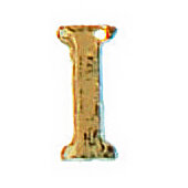 Wachsbuchstabe CLASSIC "I" 8mm, Gold
