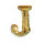 Wachsbuchstabe CLASSIC "J" 8mm, Gold