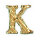 Wachsbuchstabe CLASSIC "K" 8mm, Gold