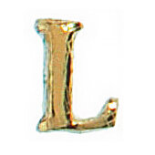 Wachsbuchstabe CLASSIC "L" 8mm, Gold