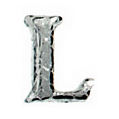 Wachsbuchstabe CLASSIC "L" 8mm, Silber