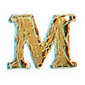 Wachsbuchstabe CLASSIC "M" 8mm, Gold