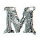 Wachsbuchstabe CLASSIC "M" 8mm, Silber