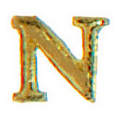 Wachsbuchstabe CLASSIC "N" 8mm, Gold