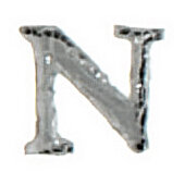 Wachsbuchstabe CLASSIC "N" 8mm, Silber