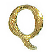 Wachsbuchstabe CLASSIC "Q" 8mm, Gold