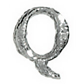 Wachsbuchstabe CLASSIC "Q" 8mm, Silber