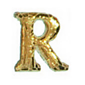 Wachsbuchstabe CLASSIC "R" 8mm, Gold