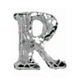 Wachsbuchstabe CLASSIC "R" 8mm, Silber