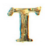 Wachsbuchstabe CLASSIC "T" 8mm, Gold
