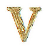 Wachsbuchstabe CLASSIC "V" 8mm, Gold