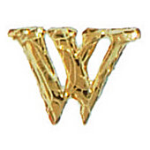 Wachsbuchstabe CLASSIC "W" 8mm, Gold