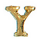 Wachsbuchstabe CLASSIC "Y" 8mm, Gold