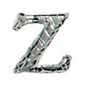 Wachsbuchstabe CLASSIC "Z" 8mm, Silber