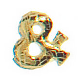 Wachsbuchstabe CLASSIC "& " 8mm, Gold