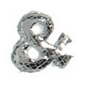 Wachsbuchstabe CLASSIC "& " 8mm, Silber